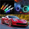 2Pcs Car Wheel LED Light Motocycle Bike Light Tire Valve Cap Decorative Tire Nozzle Valve Caps Cycling Warning Flash Neon Lamp