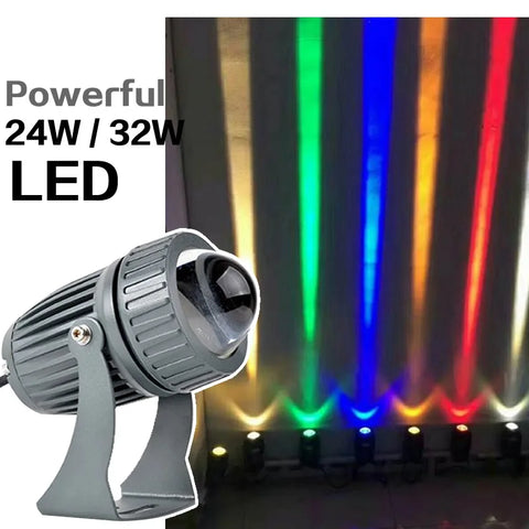 24W 32W Outdoor LED Spotlights Gardon Yard Landscape Lighting 220V Red Green Blue Wall light IP67 Waterproof Wall lights