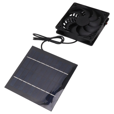 10W Solar Panel Fan Kit Solar Powered Fan for Small Greenhouses Doghouses Sheds Ventilation