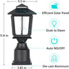 2-piece Set of Solar Column Cap Lights, Used for Pole Fence Garden Courtyard Porch Outdoor Decoration with Solar Lights