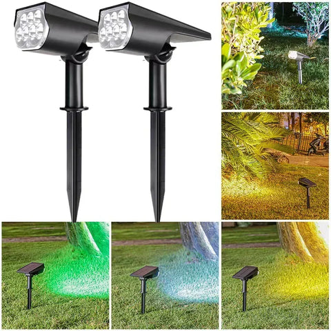 1Pcs Solar Powered 7LED Lamp Adjustable Solar Spotlight In-Ground IP65 Waterproof Landscape Wall Light Outdoor Lighting