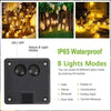 100LED Solar String Lights Outdoor Crystal Fairy Light Chritmas Garland 8 Modes Waterproof Patio Light for Garden Party Decor