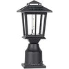 2-piece Set of Solar Column Cap Lights, Used for Pole Fence Garden Courtyard Porch Outdoor Decoration with Solar Lights