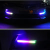 2PCS Car LED Daytime Running Lights Car Headlight Waterproof Sequential Flow Yellow Turn Signal White or RGB External Day Light