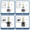 2pcs H1 H4 H7 H11 LED Bulb HB3 9005 HB4 9006 H9 Car Headlight High Low Beam 12V 6000K H3 H8 H27 881 PS24W Fog Light Auto Lamp