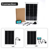 DC 12V Brushless Solar Water Pump Kit Time Control Solar Controller 350L/H Ultra-quiet Submersible Motor Garden Fountain Decor