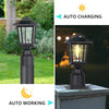 2-piece Set of Solar Column Cap Lights, Used for Pole Fence Garden Courtyard Porch Outdoor Decoration with Solar Lights