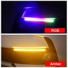 2PCS Car LED Daytime Running Lights Car Headlight Waterproof Sequential Flow Yellow Turn Signal White or RGB External Day Light