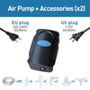 5W Aquarium Silent Air Pump 220V-240V 110V Fish Tank Quiet Oxygen Pump Accessories Bubble Pump Air Stone Aquarium Air Compressor