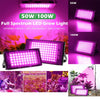 Full Spectrum LED Grow Light Phyto Lamp AC 220V 50W 100W 200W 300W With EU Plug For Greenhouse Hydroponic Plant Growth Lighting