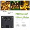 200LED Solar String Lights Outdoor Crystal Fairy Light Chritmas Garland 8 Modes Waterproof Patio Light for Garden Party Decor