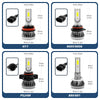 2pcs H1 H4 H7 H11 LED Bulb HB3 9005 HB4 9006 H9 Car Headlight High Low Beam 12V 6000K H3 H8 H27 881 PS24W Fog Light Auto Lamp